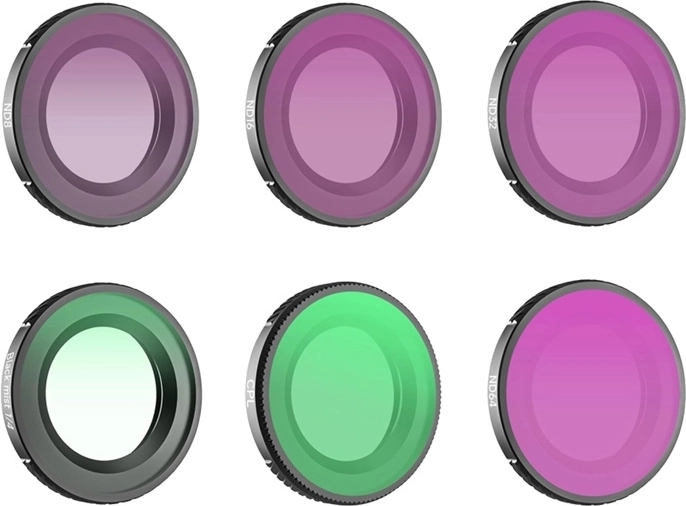 Zestaw 6 filtrów Sunnylife do DJI Osmo Nano – 1/4 Black Mist, CPL, ND8, ND16, ND32, ND64
