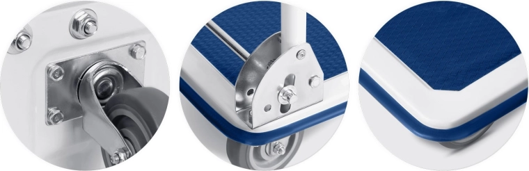 Skrętne gumowe kółka ze wzmocnieniem metalowym