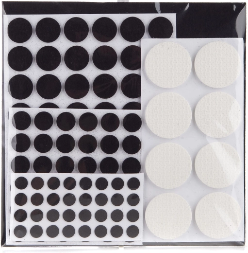 Filcowe podkładki ochronne pod meble – mix rozmiarów i kolorów, 125 szt.