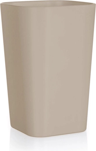 Plastowy kubek łazienkowy beżowo-szary 11 cm