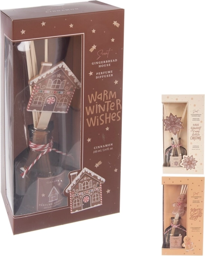 Świąteczny dyfuzor zapachowy z patyczkami 100 ml (3 warianty)