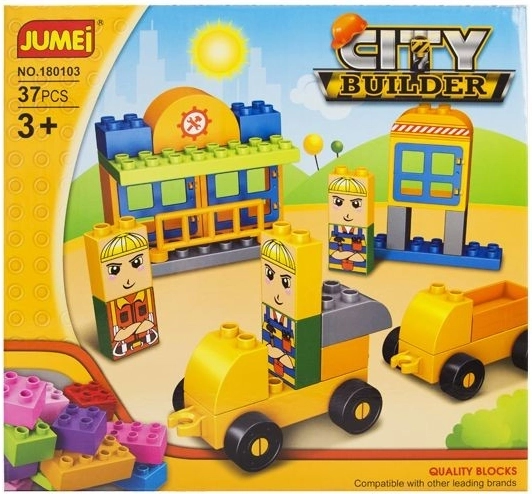 Jumei City Builder miasto – budowa, 37 elementów (28 × 26 cm) - 1 szt.