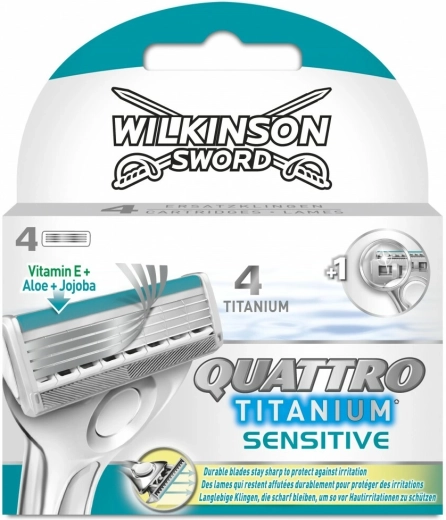 Wilkinson Quattro Titanium Sensitive wymienne głowice 4 szt.