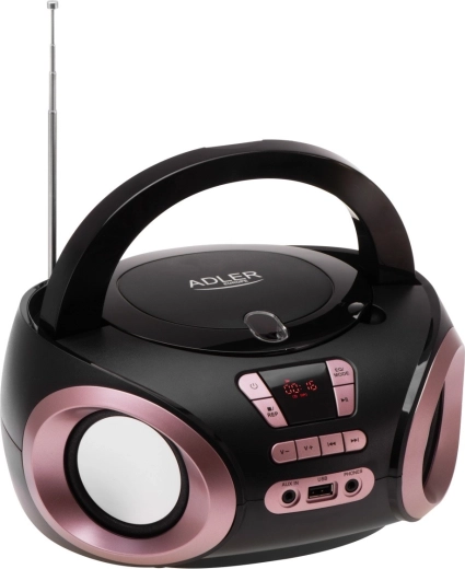 Przenośny boombox z CD/MP3 i radiem FM Adler AD 1181, czarno-miedziany