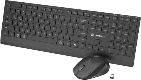 Natec Stingray 2 bezprzewodowy zestaw klawiatury i myszy (2w1) z tilt scroll