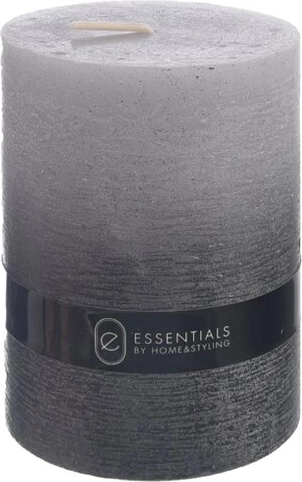 Dekoracyjna świeca Dip Dye szara 7 × 10 cm