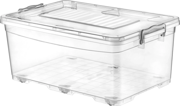 Pojemnik do przechowywania na kółkach 40 l, transparentny MULTI BOX