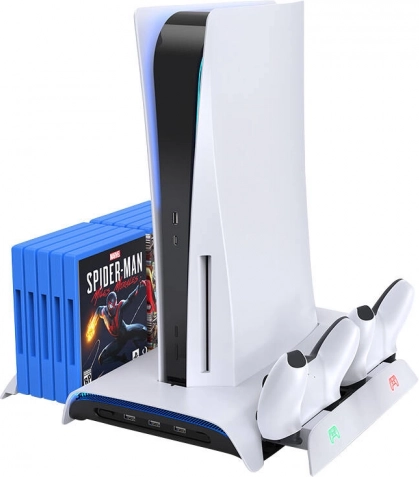 Stacja chłodząca i ładowarka do PS5 KIWI HOME PB01 biała