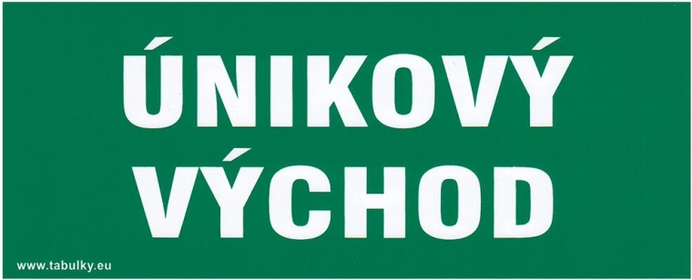 Samoprzylepna tabliczka Wyjście ewakuacyjne 210 × 87 mm