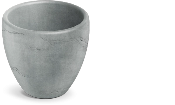 Donica Cano 40 cm betonowa szarość – nowoczesna plastikowa donica do wnętrz i na zewnątrz
