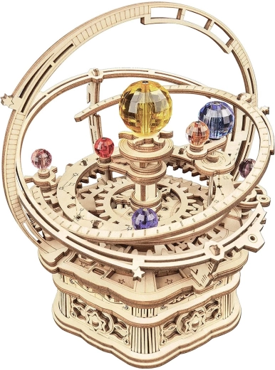Rokr 3D drewniane puzzle Gwiaździsta noc – mechaniczne planetarium z pozytywką
