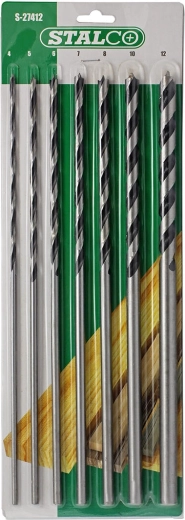 Zestaw wierteł do drewna 300 mm STALCO, 7 sztuk