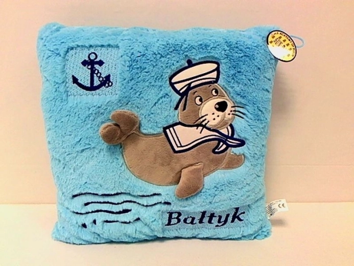 Poduszka dekoracyjna Bałtyk – foka (tuleń), dwukolorowa