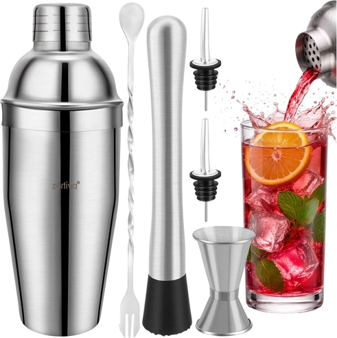 Zestaw barmański do koktajli Zortiva 6w1 z shakerem 700 ml