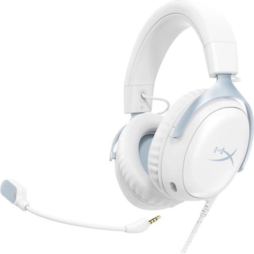 Gamingowy zestaw słuchawkowy HyperX Cloud III biało-niebieski