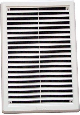 Kratka wentylacyjna z siatką 200 × 300 mm biała