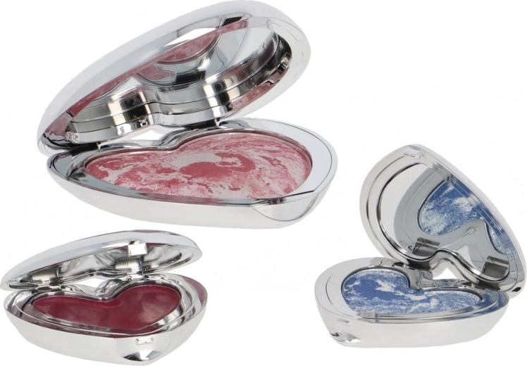 Róż i cienie z marmurkowym wykończeniem