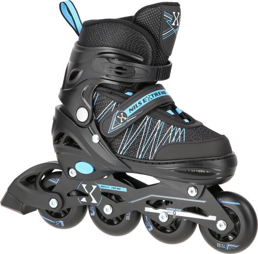 Łyżworolki i łyżwy Nils Extreme 2w1, niebieskie – S (31-34)