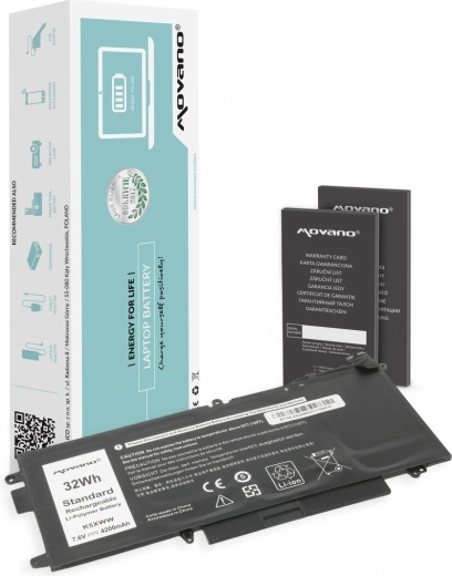 Bateria Movano K5XWW do Dell Latitude 5289 i 7390 2-in-1 (4200 mAh, 32 Wh)