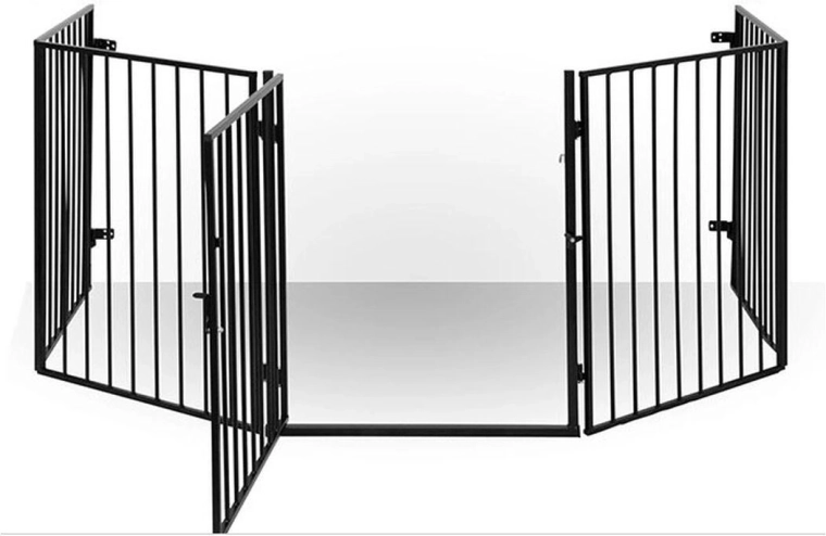 Stalowa bariera zabezpieczająca do kominka 76 × 300 cm