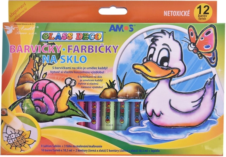 Farby do szkła, zestaw 12 szt. (10,5 ml)