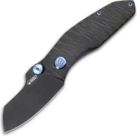 Kubey Monsterdog Titanium Blackwash nóż składany 7,5 cm z tytanową rękojeścią Tiger Stripes