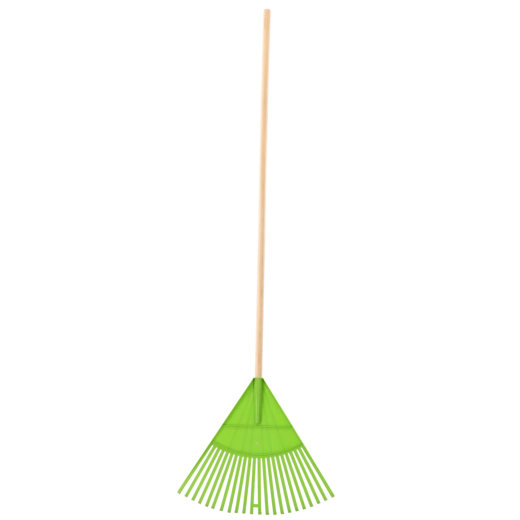 Plastowe grabie wachlarzowe 120 cm, 22 zębów
