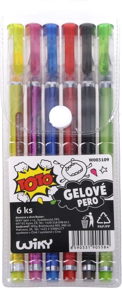 Żelowe długopisy TOTO zestaw 6 sztuk