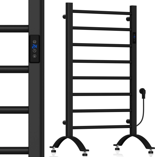 Maltec elektryczny grzejnik łazienkowy 200 W, czarny