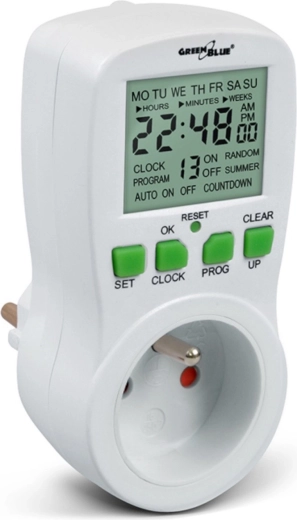 Cyfrowy programator czasowy GreenBlue GB107 – 16 programów