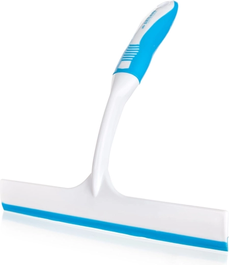 Ściągaczka do okien z gumą 25 cm EXCLUSIVE, niebiesko-biała