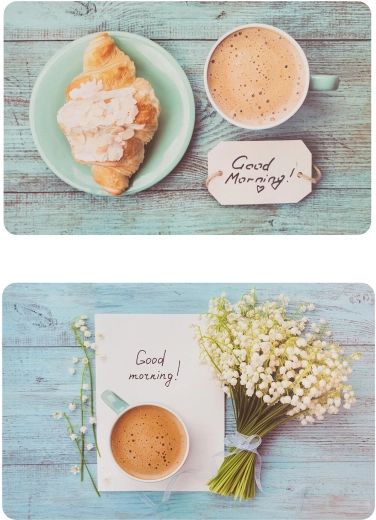 Plastowe podkładki Good Morning 43 × 28 cm, mix dekorów