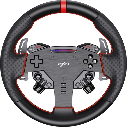 Kierownica WAS 280 mm z bogatym zestawem elementów sterujących