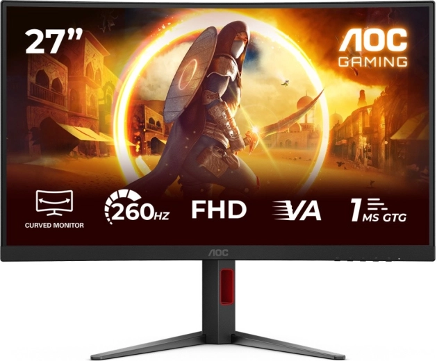 AOC Gaming 27" zakrzywiony monitor gamingowy C27G4Z2 VA 260 Hz