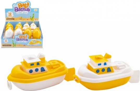 Plastowa nakręcana łódeczka do wody 15 cm