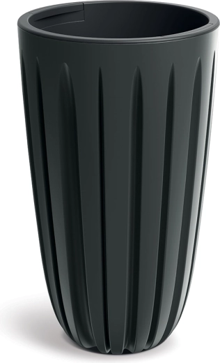 Donica Wario 29 cm antracytowa z wewnętrzną wkładką