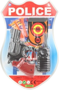 Policyjny zestaw dla dzieci – pistolet z akcesoriami (5 szt.)