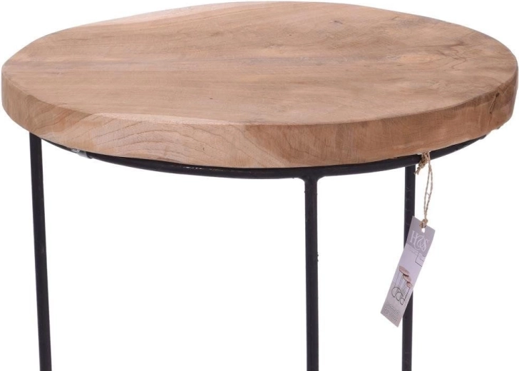 Naturalne drewno tekowe i solidny metal