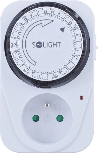 Solight mechaniczny tygodniowy wyłącznik czasowy do gniazdka