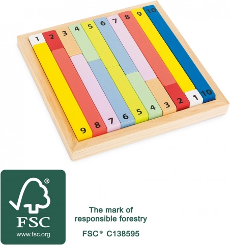 Edukacyjna kolorowa tablica SMALL FOOT z drewna FSC