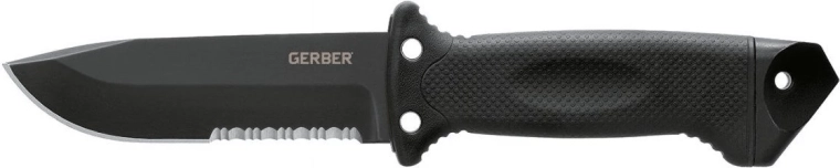 Gerber LMF II Infantry taktyczny nóż 12,5 cm, czarny z gumowaną rękojeścią GFN i nylonową pochwą