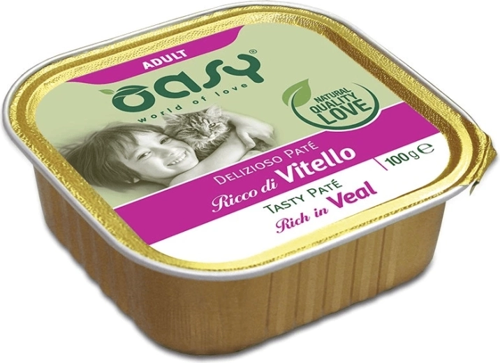 Oasy Tasty Pate Adult pasztet z cielęciną, 100 g