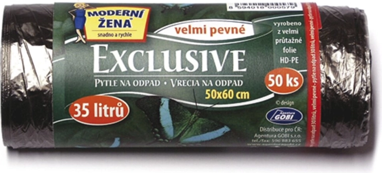 Worki na odpady Exclusive 35 l czarne 50 szt.