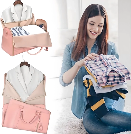 2w1: pokrowiec na odzież + pojemny weekender