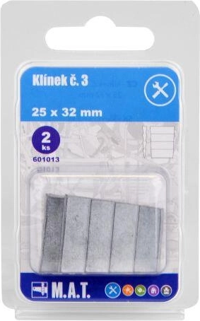 Drewniany klin do trzonków nr 3, 25 × 32 mm (2 szt.)