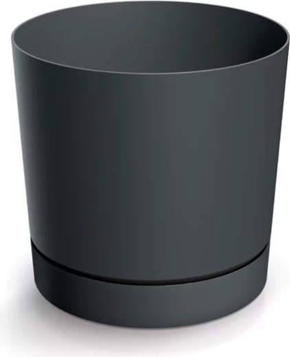 Doniczka z podstawką TUBO P 14,8 cm ciemnoszara