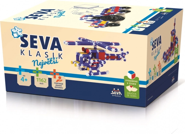 Klocki konstrukcyjne SEVA Classic Największy – plastikowy zestaw konstrukcyjny 1162 elementy