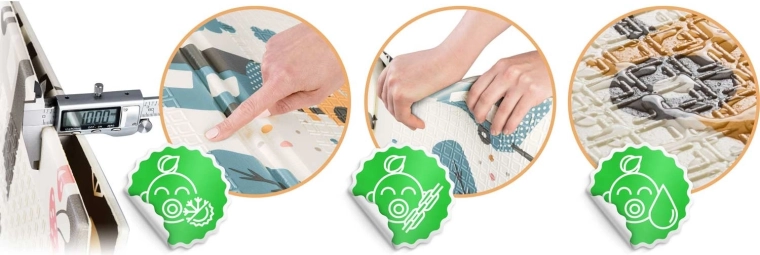 Grubość 1 cm dla miękkich upadków i pewnych kroków