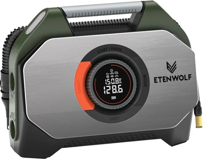 Kompresor samochodowy Etenwolf S7 z powerbankiem 38 400 mAh