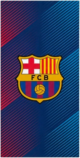 Bawełniany ręcznik kąpielowy FC Barcelona w paski